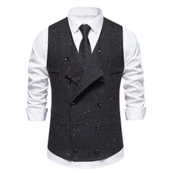 1920S Retro Double Breasted Men's Suit Vest Jacket Cosplay Costume Outfits Halloween Carnival Suit