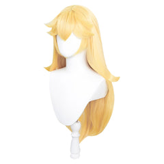 The Super Mario Bros. Movie Princess Peach Cosplay Wig Heat Resistant Synthetic Hair Carnival Halloween Party Props