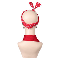 4 In 1 Grease: Rydell High Eforpretty 1950 's Vetro Pink Lady Cosplay Red Headband Halloween Costume Accessories Props
