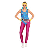 80S Retro Vintage Printed Patterned Bodysuit Women Adult Cosplay Costume Jumpsuit Outfit Halloween Carnival Suit