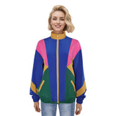 80s Retro Blue Unisex Jacket Sportswear Cosplay Outfits Halloween Party Suit