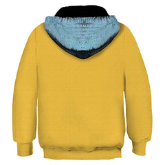 Beetlejuice 2 Bob-Shrinker Shrunken Head Cosplay Yellow Pullover Hoodie Outfits Halloween Party Suit