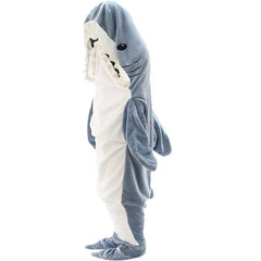 Wearable Flannel Shark Blanket Adult Shark Sleeping Bag Cozy Pajamas