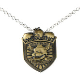 Bear Cosplay Necklace And Brooch Keychain Set Pendant Mascot Birthday Xmas Gift