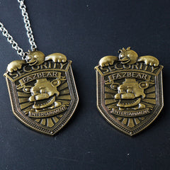 Bear Cosplay Necklace And Brooch Keychain Set Pendant Mascot Birthday Xmas Gift