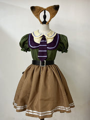 Fox Nick Wilde Adult Kids Cosplay Costume Dress Fancy Outfit Halloween Carnival Suit