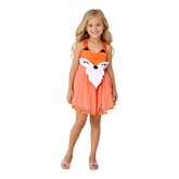 Fox Cosplay Orange Tutu Dress For Little Girls 4 Piece Set Outfits Halloween Carnival Suit