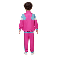Retro Hip Hop Kids Pink Sportswear 5 Piece Set Cosplay Tracksuit Halloween Party Suit