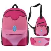 The Super Mario Bros. Movie Bowser Peach Donkey Kong Schoolbag Travel Backpack Shoulder Bag Pencil Case Three-Pieces Set Gift for Kids Students