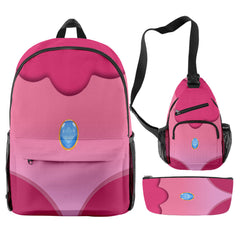The Super Mario Bros. Movie Bowser Peach Donkey Kong Schoolbag Travel Backpack Shoulder Bag Pencil Case Three-Pieces Set Gift for Kids Students