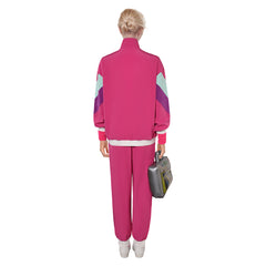 Unisex 80s Rose Pink Sportswear 6 Piece Set Cosplay Outfits Halloween Party Suit
