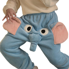 Valentine's Day Winter 3D Cute Weird Elephant Pants Loose Couple Casual Sleeping Pants Pajamas