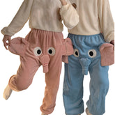Valentine's Day Winter 3D Cute Weird Elephant Pants Loose Couple Casual Sleeping Pants Pajamas