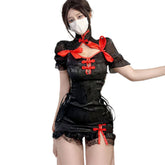 Women Split Cheongsam 2 Pieces Set Cosplay Costume Halloween Carnival Suit