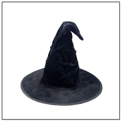 Adult Black Witch Sharp Hat Cosplay Halloween Party Costume Accessories