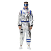 Astronaut Adult Men Shiny Jumpsuit Belt Set Cosplay Outfits Halloween Party Suit
