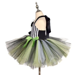 Beetlejuice 2 Beetlejuice Kids Girls Tutu Dress Cosplay Costume Outfits Halloween Carnival Suit