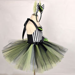 Beetlejuice 2 Beetlejuice Kids Girls Tutu Dress Cosplay Costume Outfits Halloween Carnival Suit