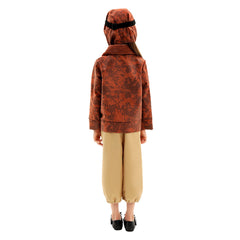Brown Pilot Cosplay Costume Outfits For Kids Girls Halloween 2024 Carnival Suit