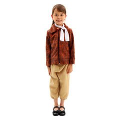 Brown Pilot Cosplay Costume Outfits For Kids Girls Halloween 2024 Carnival Suit