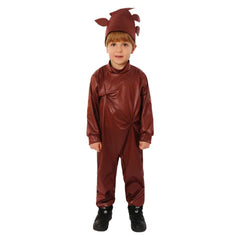 Children Chocolate Sauce Jumpsuit Cosplay Costume Halloween Carnival Suit