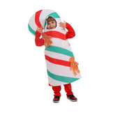 Children Christmas Candy Clothing Gingerbread Man Cosplay Halloween Carnival Costume