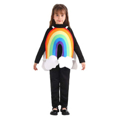 Children Rainbow Outfits Cosplay Costume Halloween Party Suit