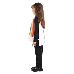 Children Rainbow Outfits Cosplay Costume Halloween Party Suit
