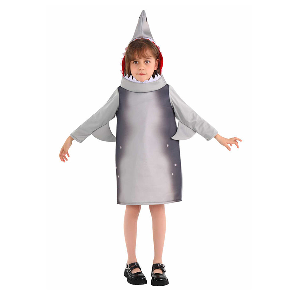Children Shark Suit Cosplay Costume Halloween Carnival Suit