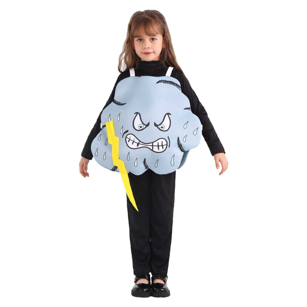 Children Thunderstorm Outfits Cosplay Costume Halloween Party Suit