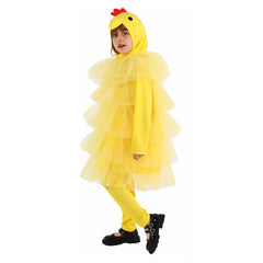 Children Yellow Chicken Suit Cosplay Costume Halloween Carnival Suit