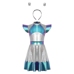 Chilren Alien Dress Cosplay Costume Halloween Carnival Suit