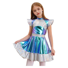 Chilren Alien Dress Cosplay Costume Halloween Carnival Suit