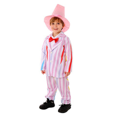Christmas Kids Boys Girls Candy Pink Uniform With Hat Cosplay Costume Outfits Halloween Carnival Suit  