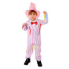 Christmas Kids Boys Girls Candy Pink Uniform With Hat Cosplay Costume Outfits Halloween Carnival Suit  
