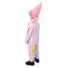 Christmas Kids Boys Girls Candy Pink Uniform With Hat Cosplay Costume Outfits Halloween Carnival Suit  