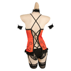 Date A Live Kurumi Tokisaki Sexy Red Set Cosplay Costume Outfits Halloween Carnival Suit