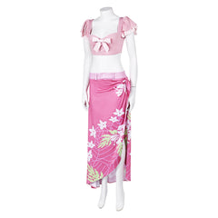 Final Fantasy VII Rebirth Aerith Gainsborough Printed Sunscreen Beach Skirt Set Cosplay Costume Outfits Halloween Carnival Suit