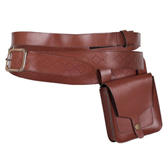 Flynn Rider Cosplay Brown Leather Waitbag Halloween Carnival Costume Accessories 
