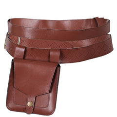 Flynn Rider Cosplay Brown Leather Waitbag Halloween Carnival Costume Accessories 