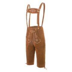 German Bavarian Munich Beer Festival Men Vintage Retro Brown Suspender Pants Overalls Cosplay Costume Outfits Halloween Carnival Suit