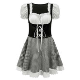 German Bavarian Munich Beer Festival Retro Vintage Classic Women Black Dress Cosplay Costume Outfits Halloween Carnival Suit