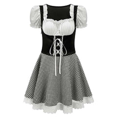 German Bavarian Munich Beer Festival Retro Vintage Classic Women Black Dress Cosplay Costume Outfits Halloween Carnival Suit