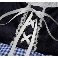 German Bavarian Munich Beer Festival Retro Vintage Classic Women Blue Dress Cosplay Costume Outfits Halloween Carnival Suit