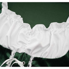 German Bavarian Munich Beer Festival Retro Vintage Classic Women Green Dress Cosplay Costume Outfits Halloween Carnival Suit