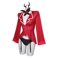 Hazbin Hotel Alastor Lingerie for Women Red Sexy 4 Piece Set Cosplay Costume Outfits Halloween Carnival Suit