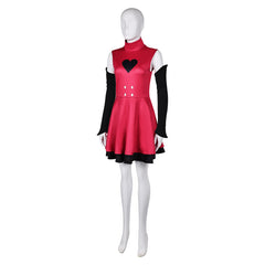 Hazbin Hotel Charlie Morningstar Women Dress With Sleeves Cosplay Costume Cambat Outfits Halloween Carnival Suit