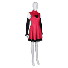 Hazbin Hotel Charlie Morningstar Women Dress With Sleeves Cosplay Costume Cambat Outfits Halloween Carnival Suit