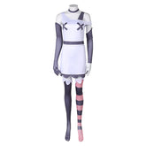 Hazbin Hotel TV Vaggie Women White Dress Set Cosplay Costume Outfits Halloween Carnival Suit