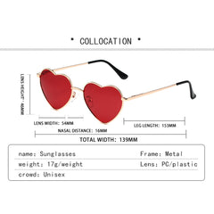 Hazbin Hotel Valentino Cosplay Vintage Heart Shaped Sunglasses Halloween Carnival Costume Accessories